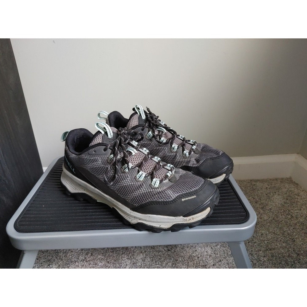 Merrell Speed Strike Women's 9.5 Mesh Hiking Trail Athletic Shoe Teal Gray